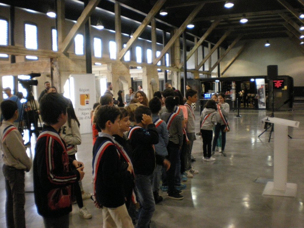 Les jeunes élus du Conseil municipal des enfants de Nice (Photo M.C.)