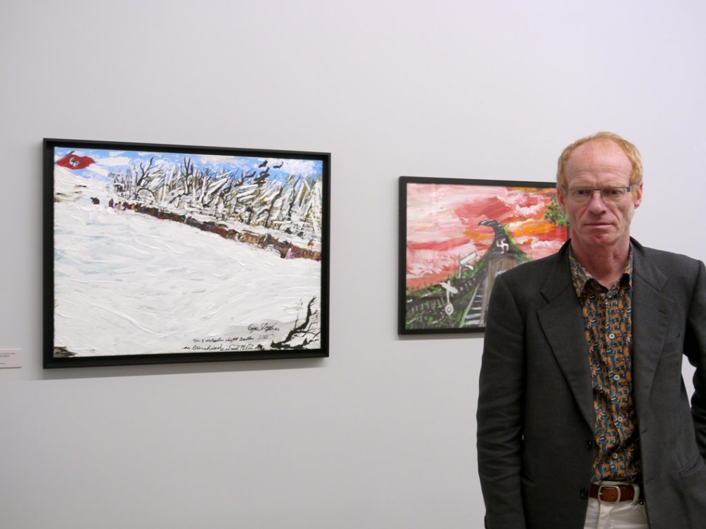 Xavier Marchand, co-commissaire de l’exposition et directeur artistique de la compagnie Lanicolacheur. (Photo M.E.)