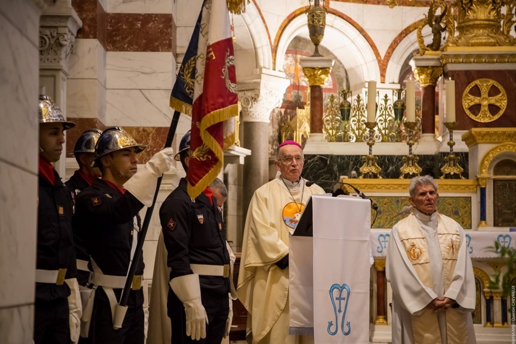 Une messe a été célébrée par Mgr Georges Pontier, Archevêque de Marseille (Photo BMPM/ Quentin Chevrieux)