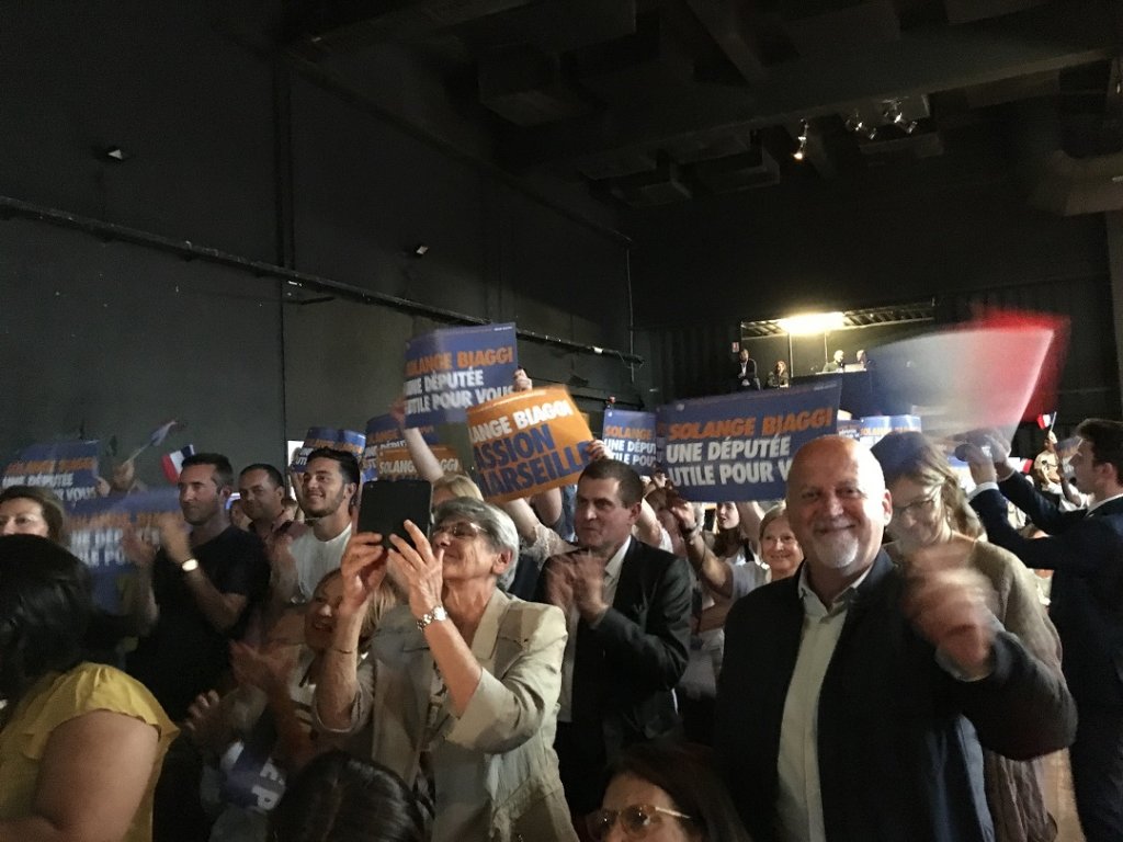 Quelque 300 personnes ont participé ce jeudi au meeting de Solange Biaggi candidate LR de la 4e circonscription (Photo D.D.)