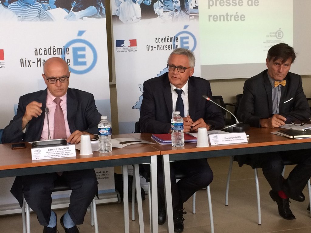 Bernard Beignier, Dominique Beck et Philippe Maheu (Photo Robert Poulain)
