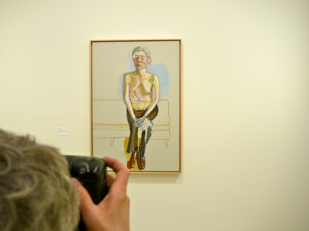 Le portrait d’Andy Warhol réalisé en 1970 par Alice Neel. (Photo M.E.)