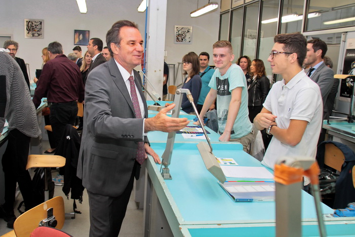 A la rencontre des futurs horlogers (Photo Robert Poulain)