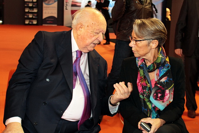 Jean-Claude Gaudin, le président (LR) de la métropole Aix-Marseille Provence et maire de Marseille et la ministre Élisabeth Borne (Photo Robert Poulain)