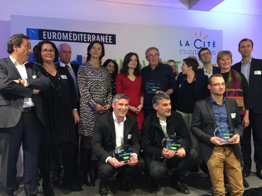 Les lauréats et partenaires du concours Med'innovant  (Photo Mireille Bianciotto)