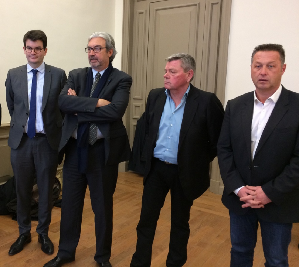 De gauche à droite David Coste, Patrick Boré, René Raimondi, Didier Réault ont présenté les priorités 2018 du Contrat de baie (Photo Mireille Bianciotto) De gauche à droite David Coste, Patrick Boré, René Raimondi, Didier Réault ont présenté les priorités 2018 du Contrat de baie (Photo Mireille Bianciotto)