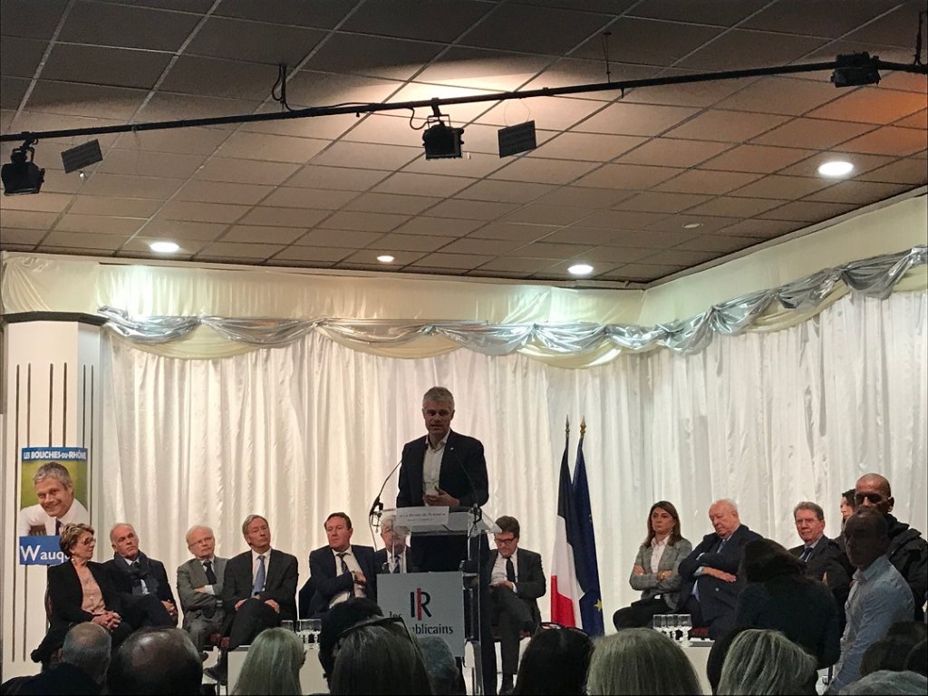 Laurent Wauquiez lors de son passage à Marseille (Photo Adel Chettab)