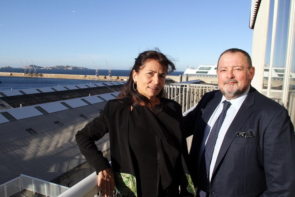 Christine Cabau-Woehrel, présidente du directoire du GPMM et Jean-Marc Forneri, président du conseil de surveillance ont dressé le bilan 2017 et fixé les perspectives 2018 (Photo Robert Poulain)