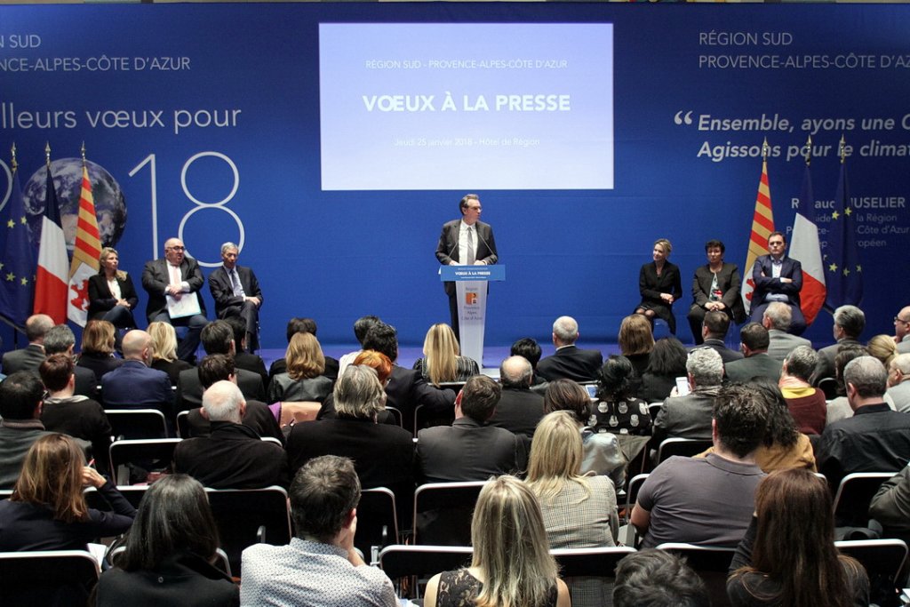 Cérémonie des voeux à la presse de Renaud Muselier, président de la région Provence-Alpes-Côte d'Azur (Photo Robert Poulain)