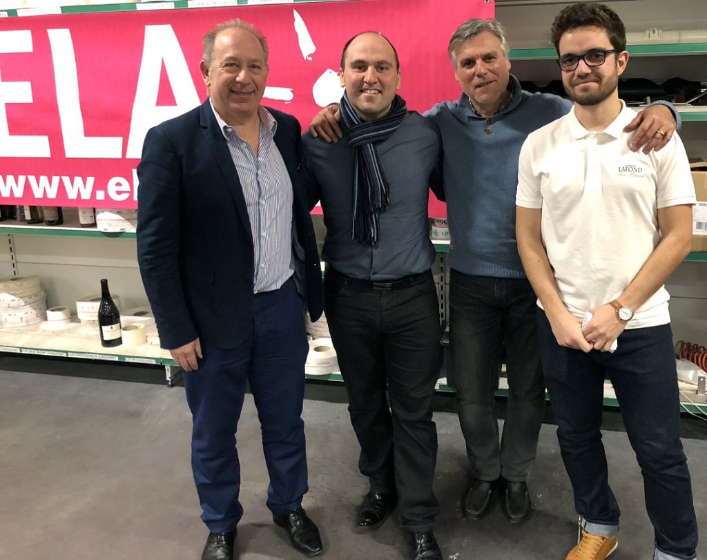 Le trio gagnant (de g. à dr.) Gilles Ozello, Julien Allano et Manu Amoros, en compagnie de Jean-Baptiste Lafond (Photo Michel Egéa)