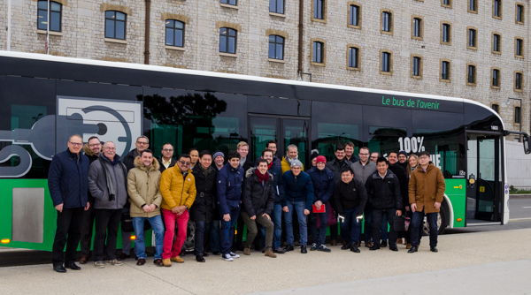 Une trentaine de personnes de 15 pays européens et mondiaux ont participé à la formation de l'UITP sur 3 jours à Marseille consacrée aux bus électriques (Photo D.R/ RTM)