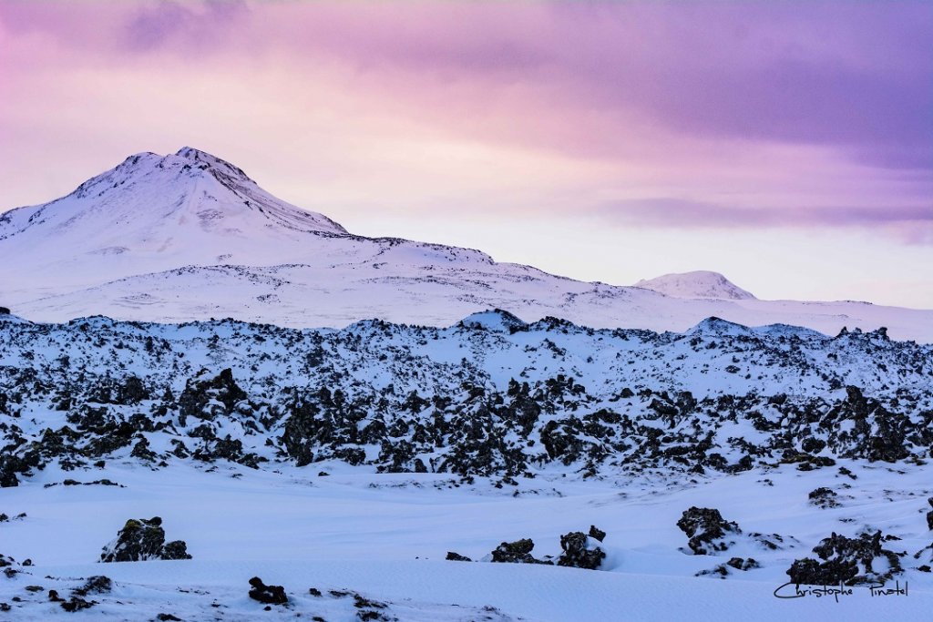 Islande :"Au milieu d'un champ de roches volcaniques la couleur naît..." (Photo Christophe Pinatel)