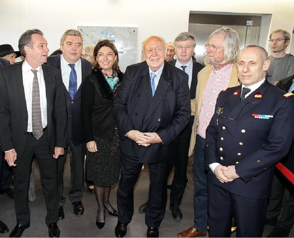 Renaud Muselier, Pierre Dartout, Martine Vassal, Didier Raoult ont inauguré IHU Méditerranée Infection (Photo Robert Poulain)