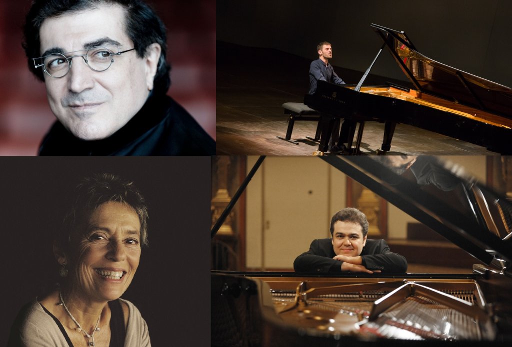 Le pianiste Sergei Babayan sera pour la première fois à La Roque © Marco Borggreve - Maria-Joao Pires jouera au Théâtre antique d'Arles © Felix Broede - Adam Laloum clôturera la saison 2018 le 18 août © Maud Delaflotte - Arcadi Volodos assurera le concert d'ouverture le 20 juillet © Roque d'Antheron