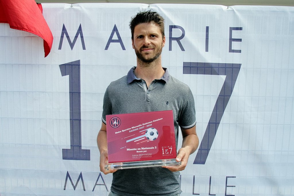 Grégory Poirier le coach de l'US Endoume  (Photo Robert Poulain)