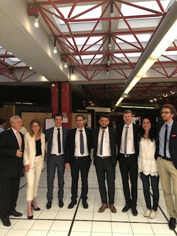 De gauche à droite : Jean-Paul Decorps, Claire Soubeyroux, Alexis Boyer, Romain Elbaum, Laurent Poli, Laurent Serri, Isabelle Decorps et Laurent Haguel (Photo D.R.)