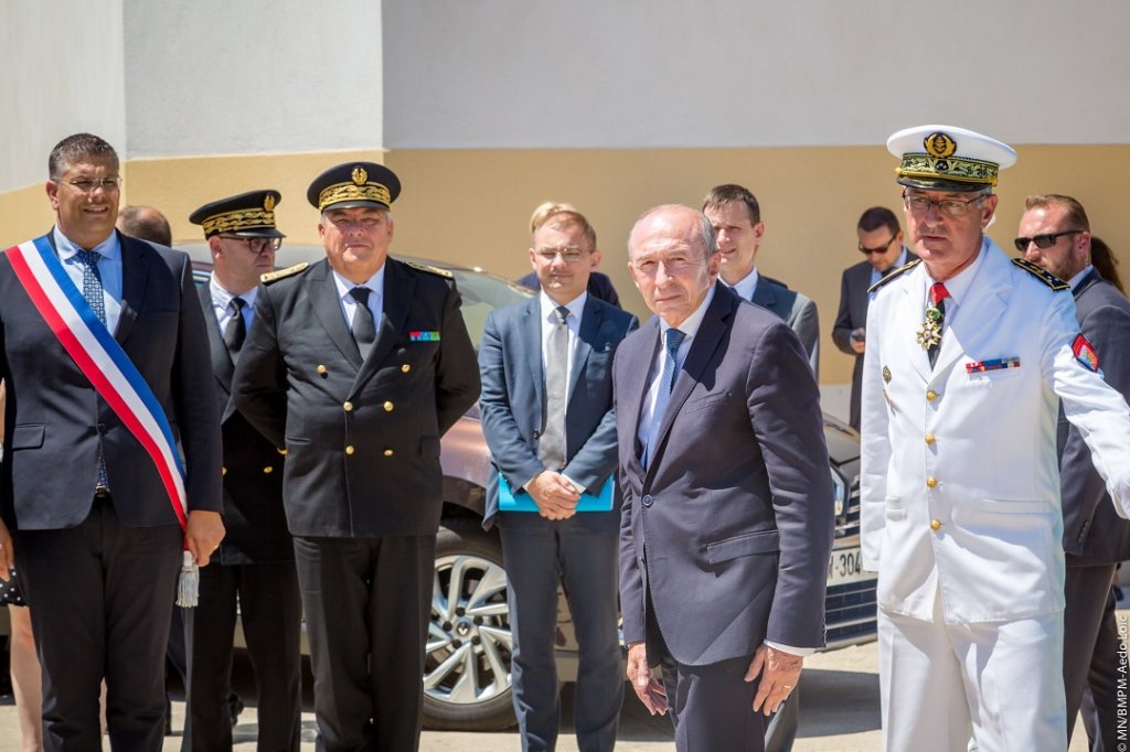 Visite de Gérard Collomb au Bataillon de marins-pompiers de Marseille  (Photo : SM Aedo - BMPM)