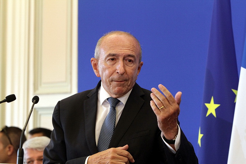 Le ministre de l'Intérieur Gérard Collomb était à Marseille ce jeudi pour signifier les avancées du Gouvernement en termes de sécurité (Photo Robert Poulain)