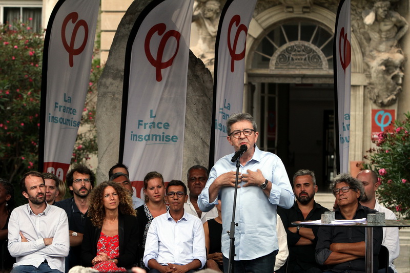 Intervention de Jean-Luc Mélenchon lors des Amfis à Marseille (Photo Robert Poulain)