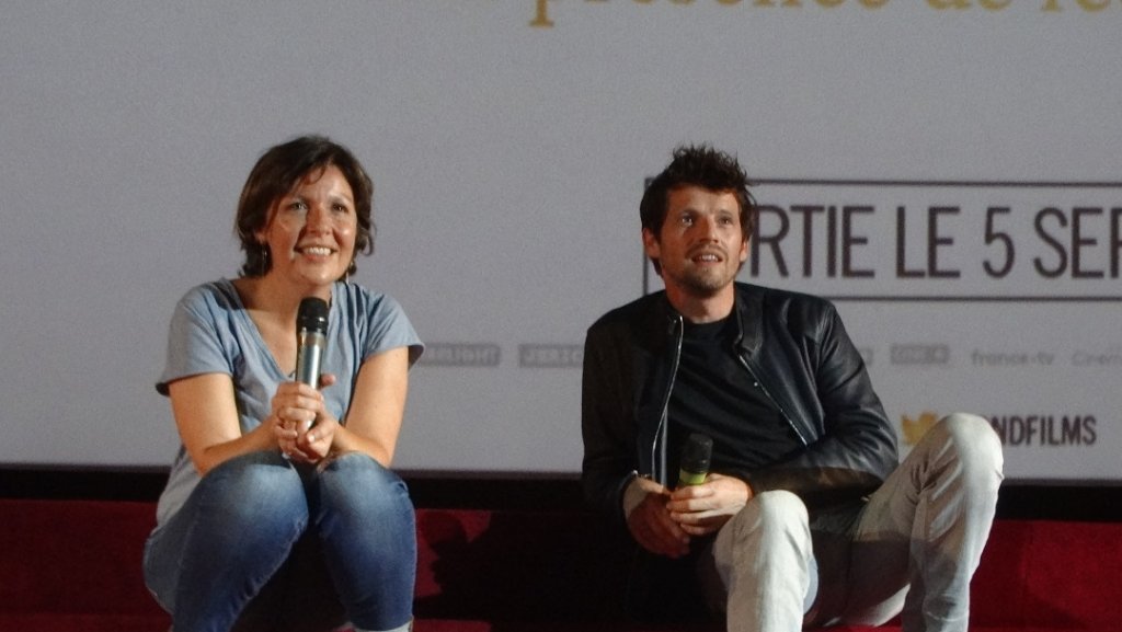 Cécilia Rouaud et l'acteur Pierre Deladonchamps au Cézanne d'Aix  (Photo Jérémy Lam )