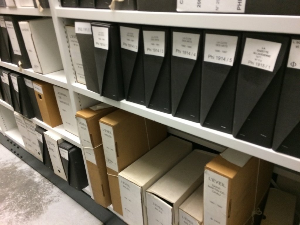 Des boîtes d'archives ignifugés (Photo M.B.)