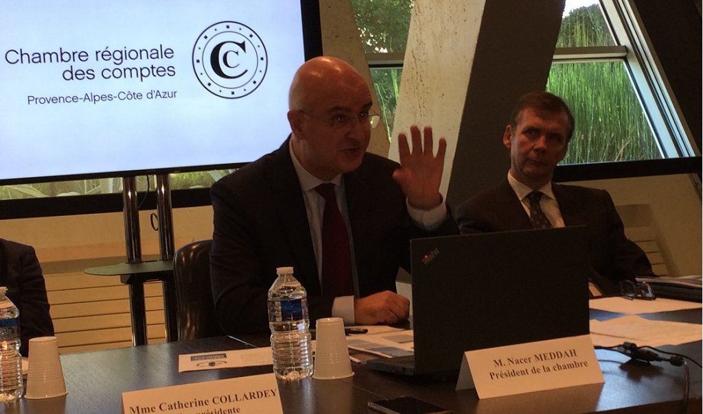 Nacer Meddah, le nouveau président de la Chambre Régionale des Comptes et Marc Larue, procureur financier à la CRC (Photo Mireille Bianciotto)