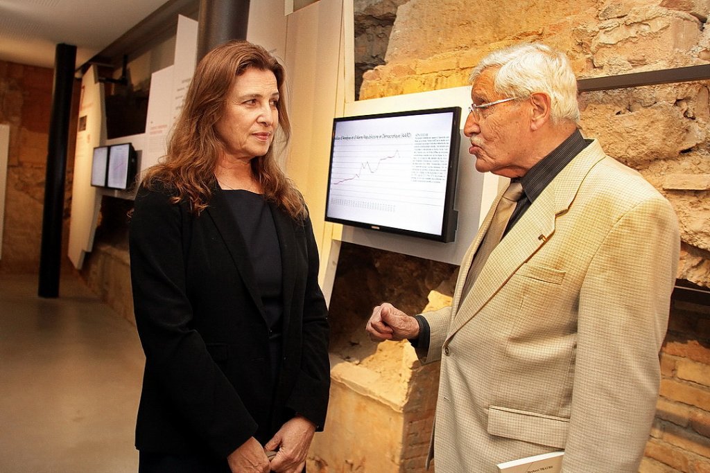 Le résistant Herbert Traube et Aliza Bin-Noun (Photo Robert Poulain)