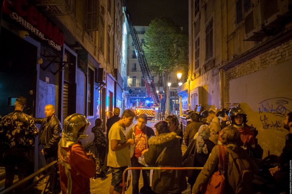 Une douzaine d'habitants ont été évacués ce vendredi 16 octobre dans le centre-ville de Marseille (Photo : BMPM/QM Chevrieux)