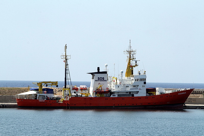 L'Aquarius à Marseille son port d'attache (Robert Poulain)