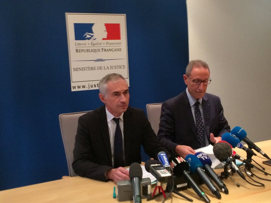 Le procureur de Marseille, Xavier Tarabeux et Eric Arella, Directeur Interrégional de la Police Judiciaire (Photo Mireille Bianciotto)