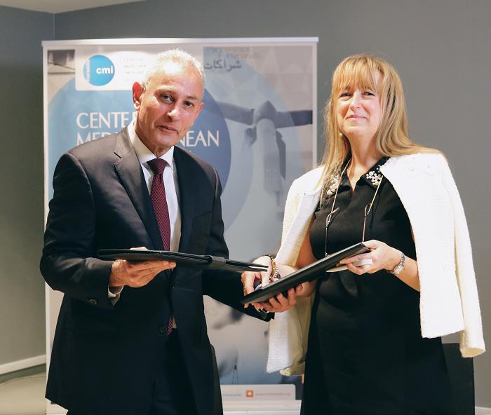 Nasser Kamel, secrétaire général de l’Union pour la Méditerranée Blanca Moreno-Dodson, manager du Centre pour l’Intégration en Méditerranée © 2018 Center for Mediterranean Integration