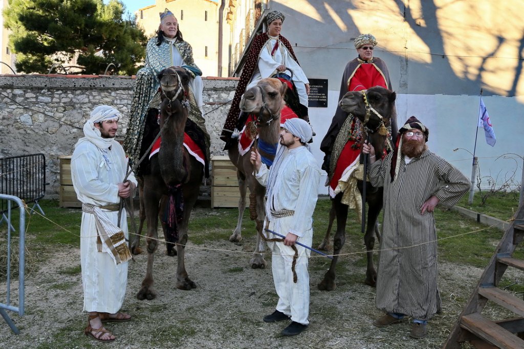Les Rois mages à dos de dromadaire (Photo Robert Poulain)