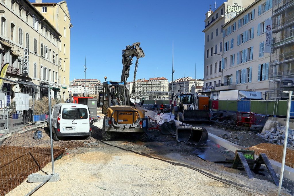 Les travaux du Cours Jean Ballard (Photo Robert Poulain)