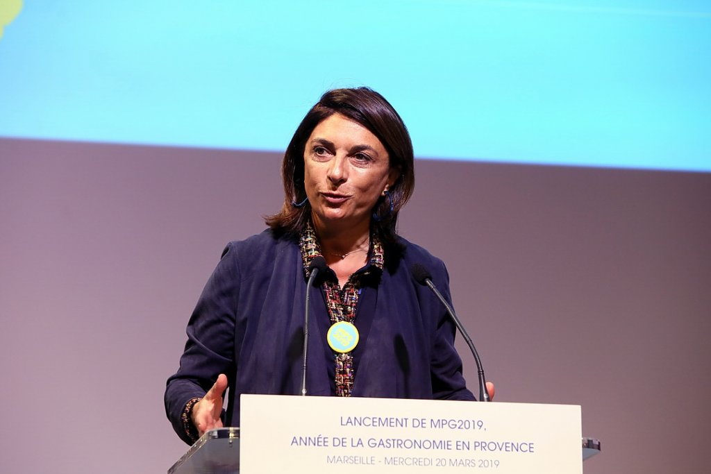 Martine Vassal a lancé au Mucem l'année de la Gastronomie en Provence  (Photo Robert Poulain)