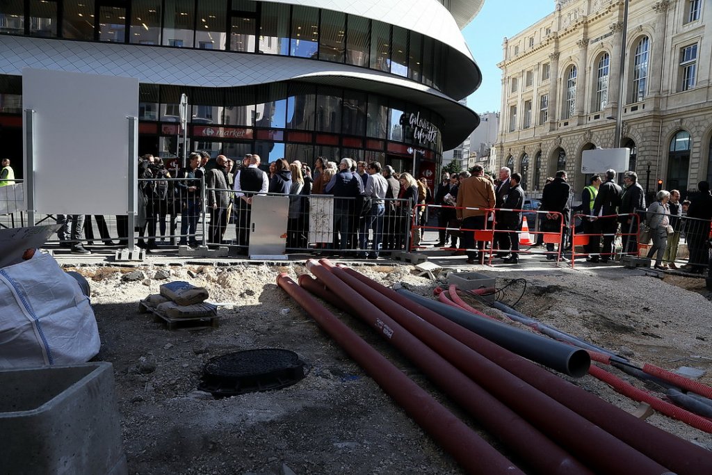 Travaux en cours à proximité de la rue des Fabres (Photo Robert Poulain)