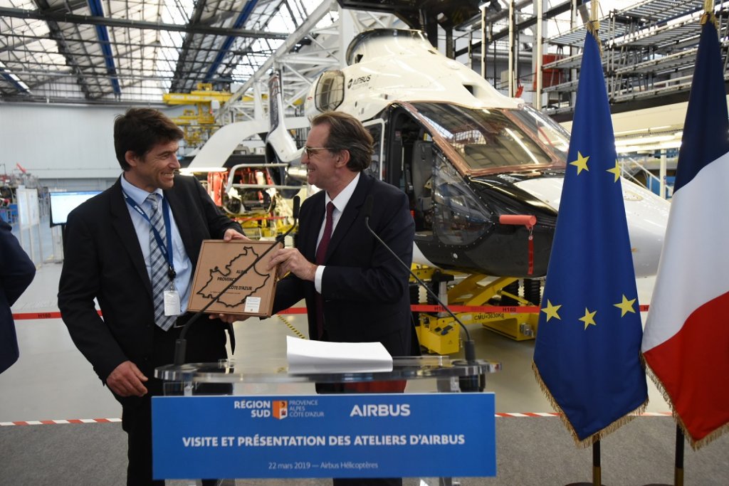 Airbus Helicopters a été dernière la étape de Renaud Muselier en cette semaine de l’industrie (Photo Jean-Pierre Garufi)