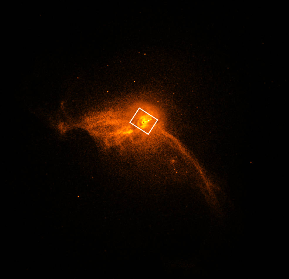 Chandra X-ray Observatory close-up of the core of the M87 galaxy. Credits: Nasa/CXC/Villanova University/J. Neilsen Chandra X-ray Observatory close-up of the core of the M87 galaxy. Credits: Nasa/CXC/Villanova University/J. Neilsen