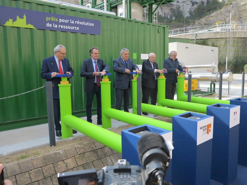 Jean-Louis Chaussade, Renaud Muselier, Pierre Dartout, Jean-Claude Gaudin et Roland Giberti à la manœuvre (Photo C.P.)
