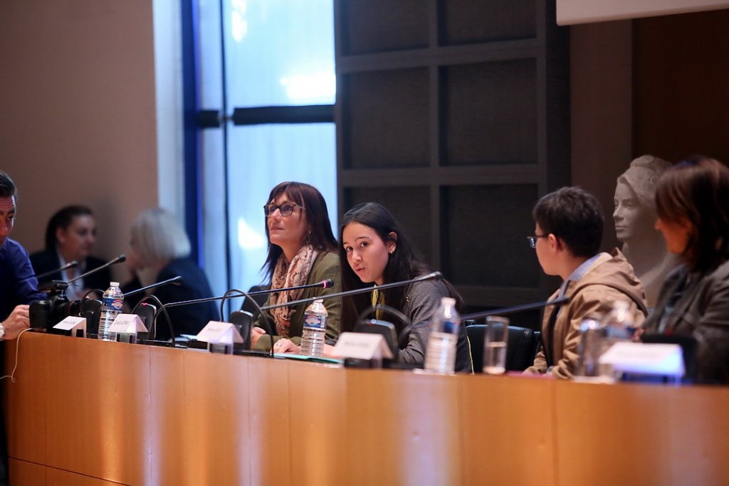 Intervention de Cyrielle Vuffray de la première promotion (Photo Robert Poulain)