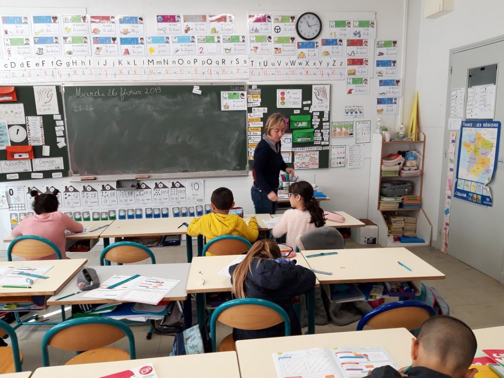 Une classe de CP de l'école élémentaire Saint Roch (Photo Mireille Bianciotto) Une classe de CP de l'école élémentaire Saint Roch (Photo Mireille Bianciotto)