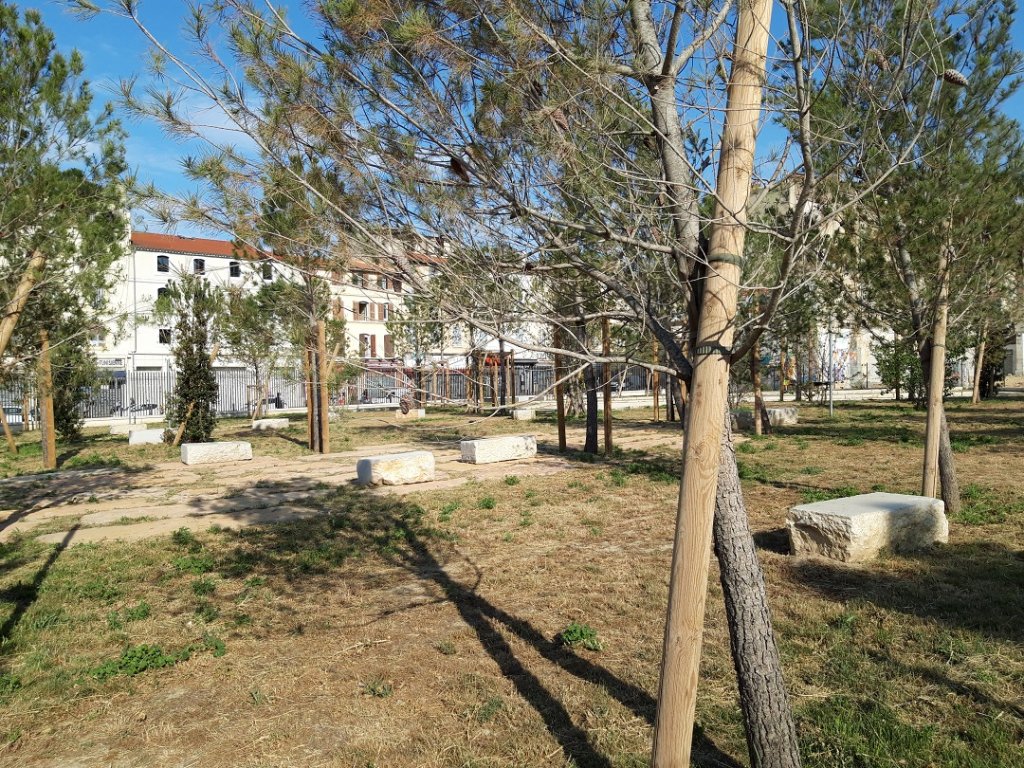 Platanes, pins d’Alep, arbres de Judée, pins parasols...permettront au Parc d’être planté sur 2/3 de sa surface totale (Photo Mireille Bianciotto) Platanes, pins d’Alep, arbres de Judée, pins parasols...permettront au Parc d’être planté sur 2/3 de sa surface totale (Photo Mireille Bianciotto)