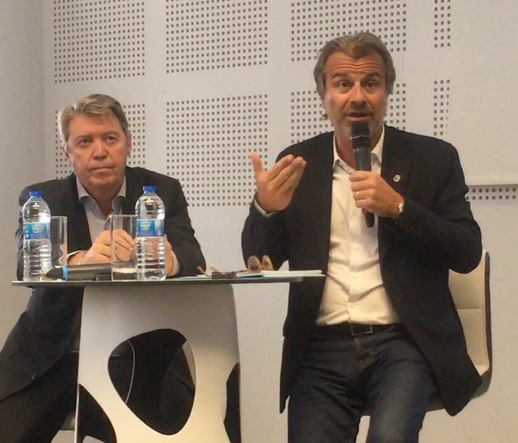 Métropole et CCIMP, représentées ici par Gérard Gazay et Jean-Luc Chauvin, oeuvrent de concert depuis deux ans pour soutenir les entreprises locales (Photo Carole Payrau)
