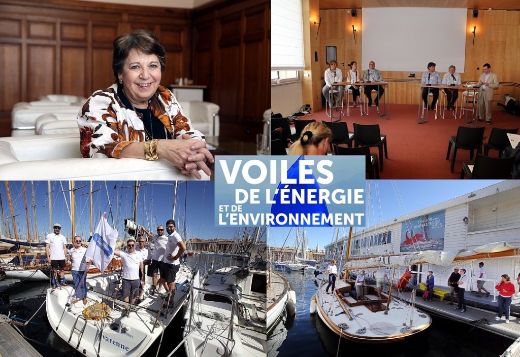 Corinne Lepage -  table ronde - Team CCIMP - Alcyon 1871, voilier de tradition (Photos Robert Poulain)