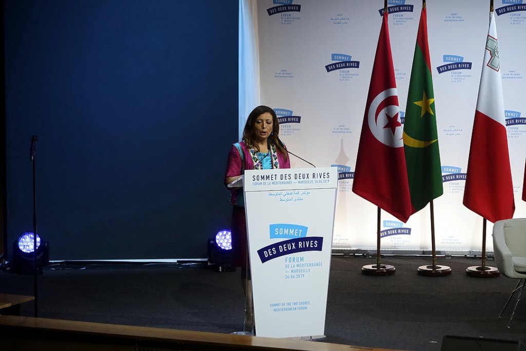 Ouided Bouchamaoui, Présidente du comité de pilotage du Sommet (Photo Robert Poulain)