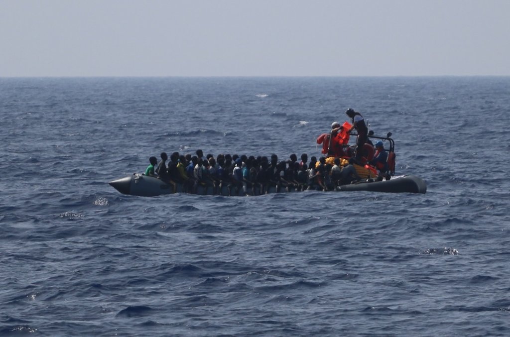 85 personnes dont 5 femmes et 25 mineurs ont pu être mis en sécurité à bord de l’Ocean Viking. Le plus jeune a seulement un an (Photo SOS Méditerranée)