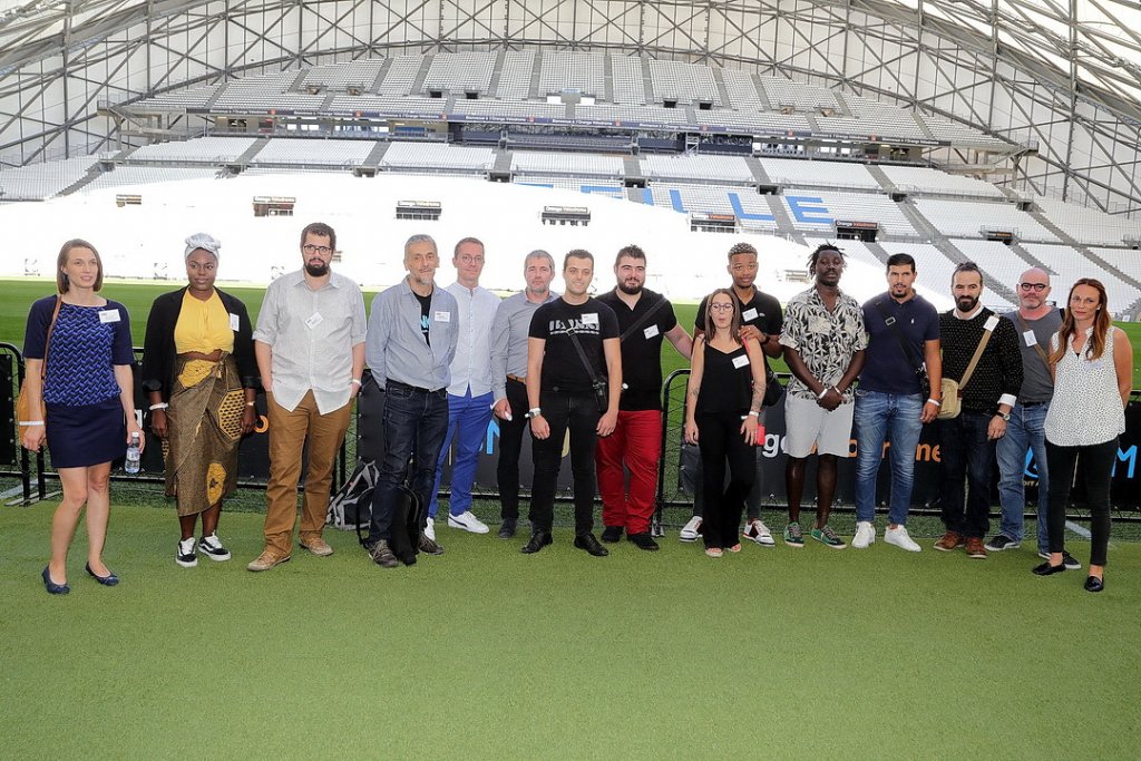Un petit tour au sein du célèbre Stade vélodrome de Marseille (Photo Robert Poulain)