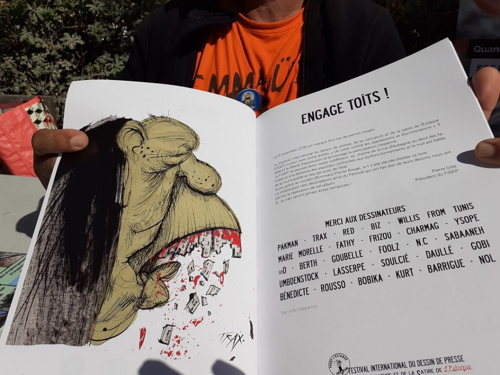 Toujours présenté par Fathi Bouaroua un album de caricatures, intitulé 
