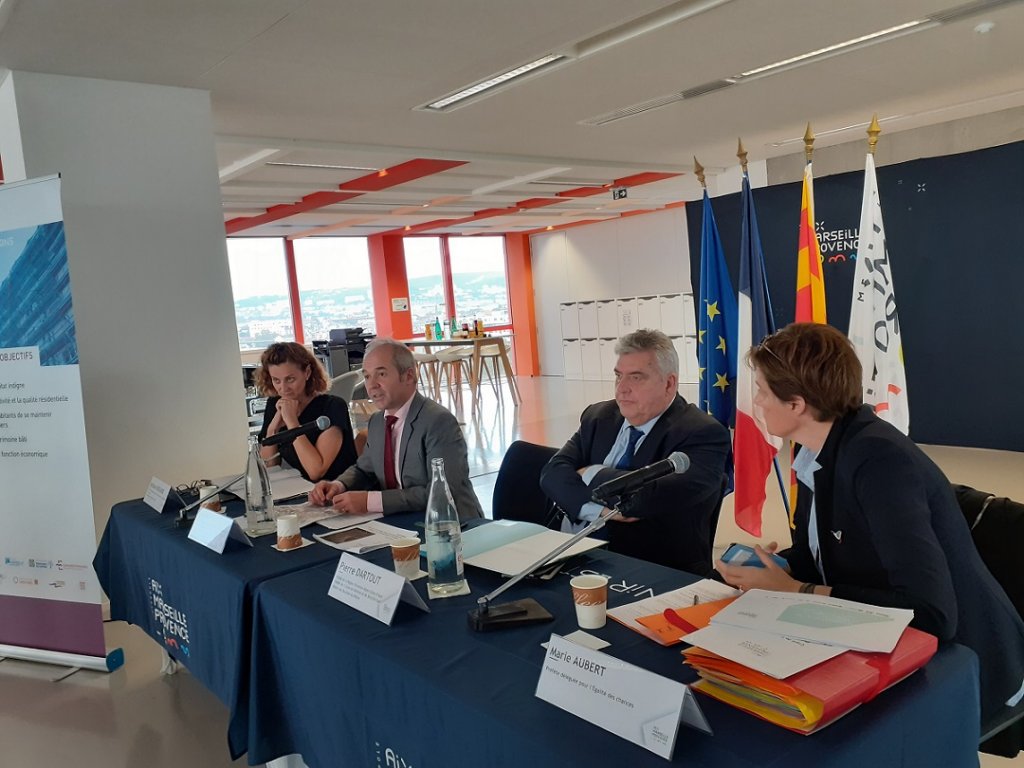 Premier comité de pilotage du Projet partenarial d’aménagement (PPA) du centre-ville de Marseille (Photo M.B.) Premier comité de pilotage du Projet partenarial d’aménagement (PPA) du centre-ville de Marseille (Photo M.B.)