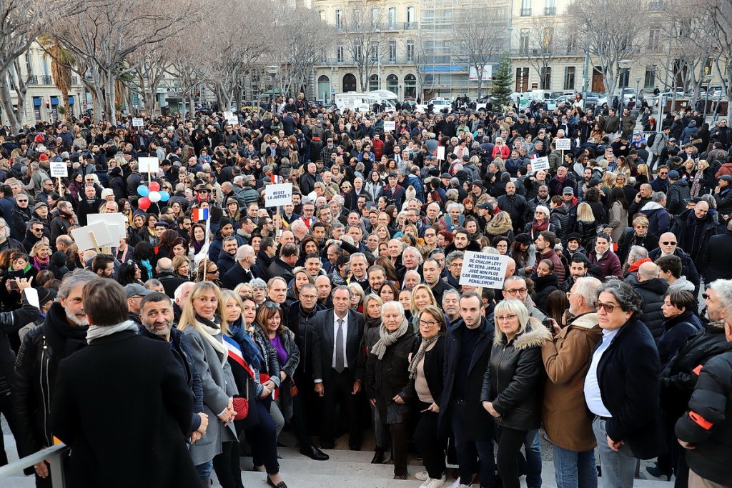 Quelque 2 000 personnes ont participé à cette manifestation pour que l'assassin de Sarah Halimi soit jugé (Photo Robert Poulain)