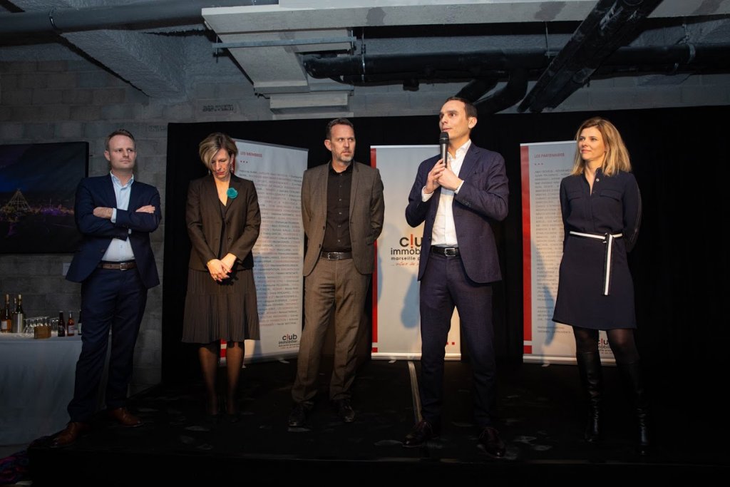 La nouvelle présidence, collégiale, du Club de l'immobilier Marseille Provence (Photo Sébastien Rennucci studio)